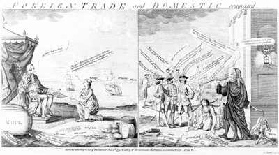 Commerce Étranger et Domestique Comparé, par William Herbert, 1754 - English School