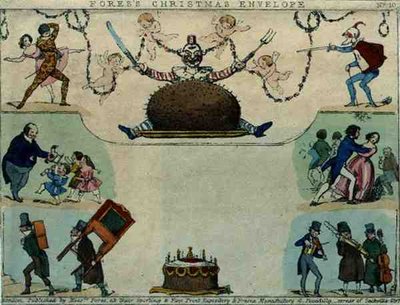 Enveloppe de Noël de Fores, pub. par Messrs Fores, vers 1840 - English School