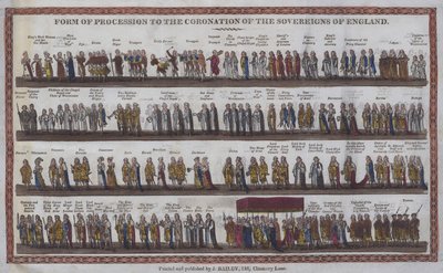 Forme de procession pour le couronnement des souverains d