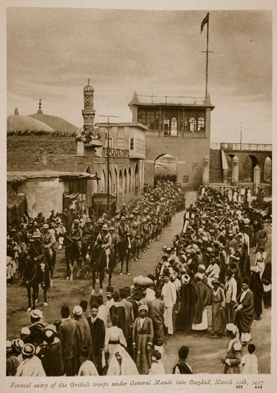 Entrée formelle des troupes britanniques sous le général Maude à Bagdad, le 11 mars 1917, 1917-19 - English School