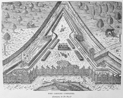 Fort Caroline achevée, de 