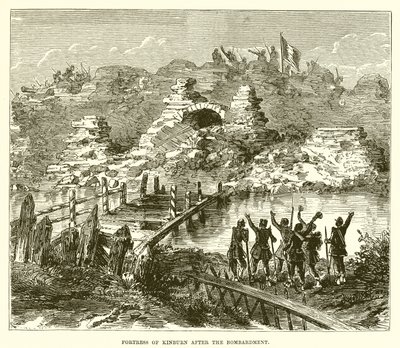 Forteresse de Kinburn après le bombardement - English School
