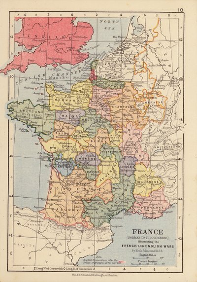 France, période normande à Tudor, illustrant les guerres franco-anglaises - English School