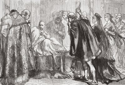 François Ier sur son lit de mort, illustration de L