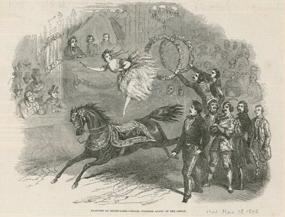Franconi à Drury Lane - Mlle Palmyre Anato dans le cercle - English School