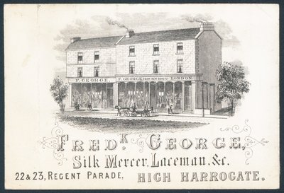 Fred K George, marchand de soie et mercier, carte de visite - English School