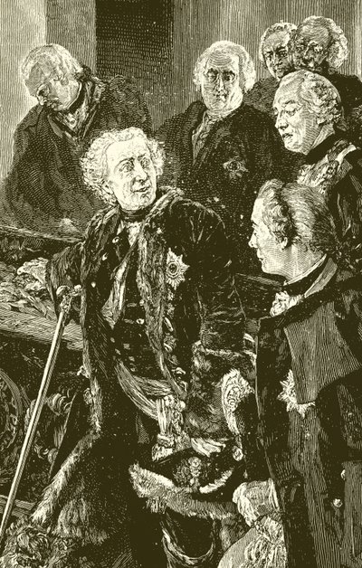 Frédéric le Grand au cercueil du Grand Électeur - English School