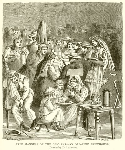 Mœurs libres des Allemands--Une brasserie d