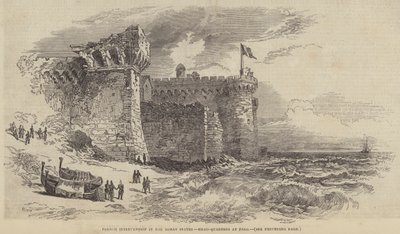 Intervention française dans les États romains, quartier général à Palo (gravure) - English School