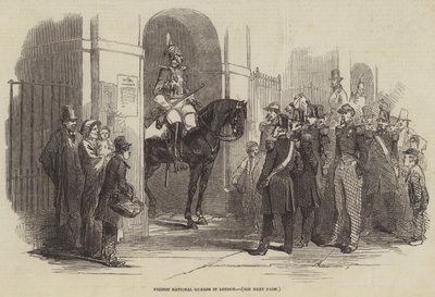 Gardes nationaux français à Londres (gravure) - English School