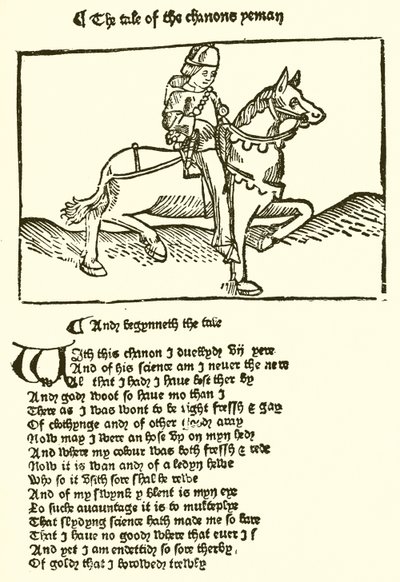 De la deuxième édition des Contes de Canterbury de Chaucer imprimée par Caxton - English School