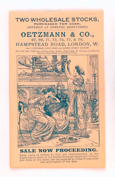 Couverture du catalogue Oetzmann & Co., vers 1885-90 - English School
