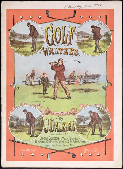 Couverture de la partition musicale pour Golf Waltzes par J. Dalziel - English School
