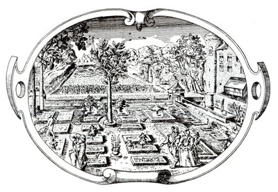 Frontispice, de The Herball, par John Gerard, publié en 1597 - English School