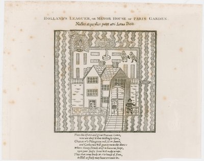 Frontispice de Hollands Leaguer, 1632. Paris Garden - English School