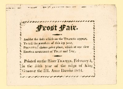 Foire sur la glace de 1814 - English School
