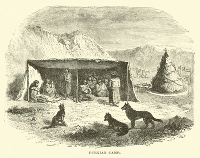 Camp fuegien, Terre de Feu, 1890 - English School