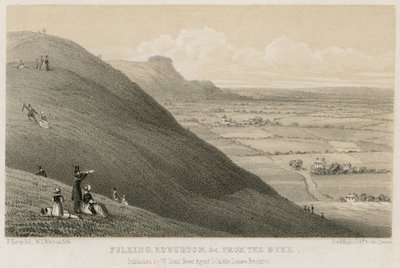 Fulking, Edburton, etc. depuis le Dyke (gravure) - English School