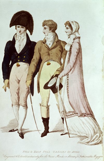 Robes complètes et demi-complètes pour avril, illustration de 