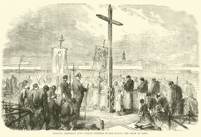 Cérémonie funéraire pour les soldats français tués pendant le siège de Paris, octobre 1870 - English School