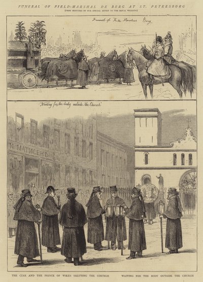 Funérailles du maréchal de Berg à Saint-Pétersbourg (gravure) - English School
