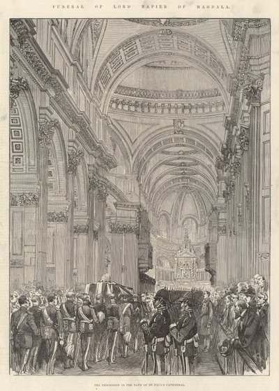 Funérailles de Lord Napier de Magdala (gravure) - English School