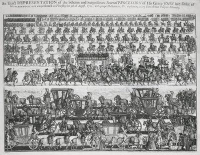 Cortège funèbre pour le duc de Marlborough - English School