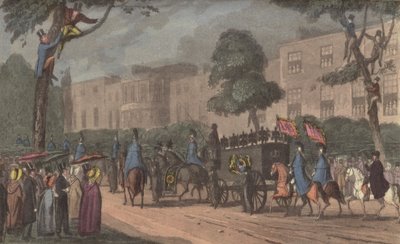Procession funéraire de la reine Caroline, épouse séparée du roi George IV - English School