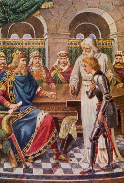 Galahad à la cour du roi Arthur - English School