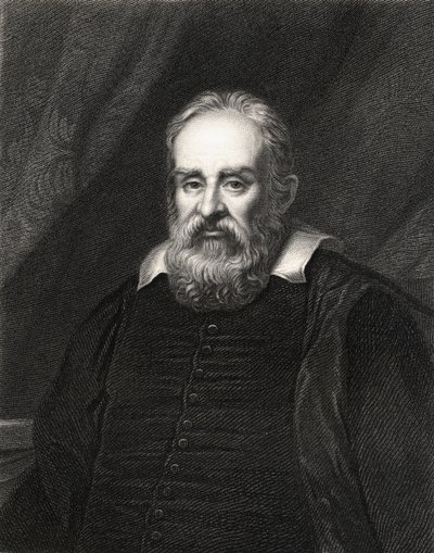 Galileo Galilei (1564-1642) de La Galerie des Portraits, publiée en 1833 - English School
