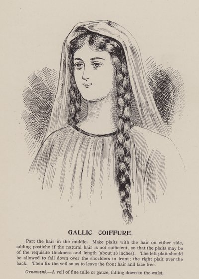 Coiffure gauloise (gravure) - English School