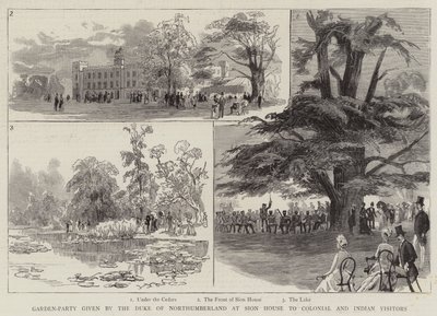 Garden-party donné par le duc de Northumberland à Sion House pour les visiteurs coloniaux et indiens - English School