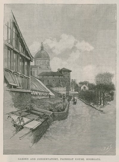 Jardin et serre, Fairseat House, Highgate - English School