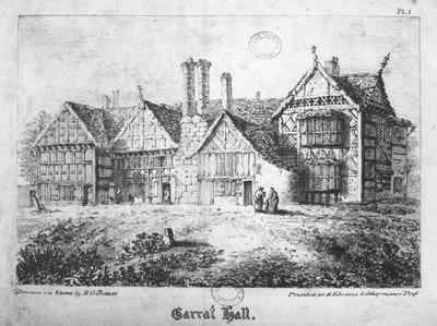 Garrat Hall, Manchester, gravé par H.G. James, fin XVIIIe siècle - English School