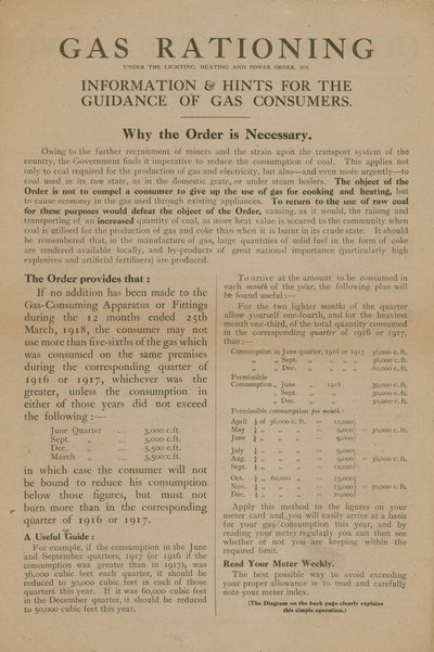 Rationnement du gaz - English School