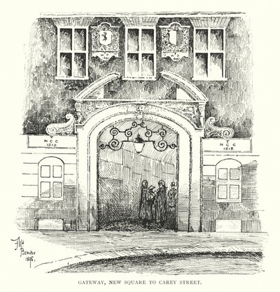 Porte, New Square à Carey Street - English School