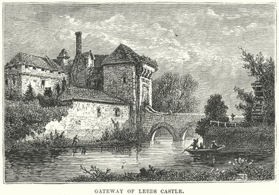 Porte du château de Leeds (gravure) - English School