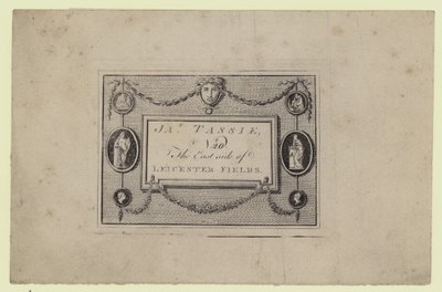Modéliste de gemmes et de sceaux, James Tassie, carte de visite - English School