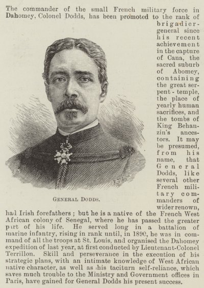 Général Dodds (gravure) - English School