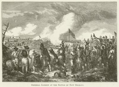 Le général Jackson à la bataille de la Nouvelle-Orléans - English School