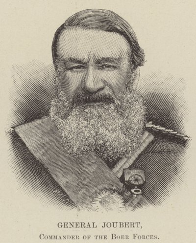 Le général Joubert, commandant des forces boers (gravure) - English School