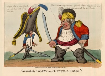 Général Singe et Général Wolfe!!, pub W. Holland - English School