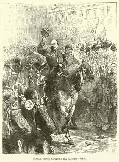 Le général Trochu passant en revue les Gardes nationaux, septembre 1870 - English School