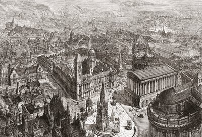 Vue générale de Birmingham, West Midlands, Angleterre - English School