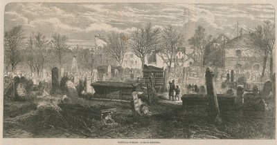 Vue générale du cimetière de Bunhill Fields - English School