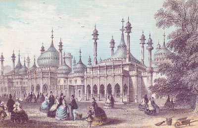 Vue générale du pavillon royal à Brighton - English School