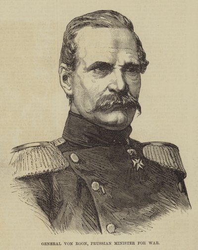 Général von Roon, ministre prussien de la guerre (gravure) - English School
