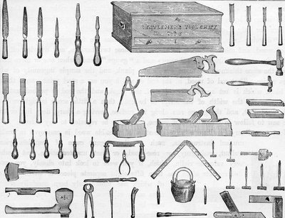 Coffre à outils de gentleman n°6, 19ème siècle - English School