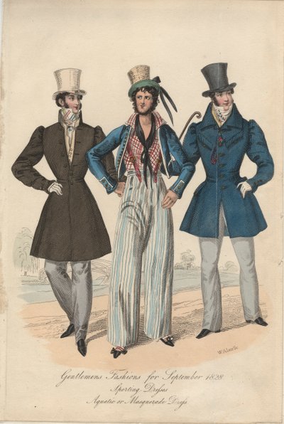 Mode masculine pour septembre 1828 - English School