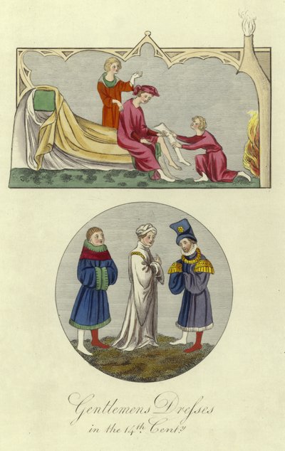 Vêtements des gentilshommes au XIVe siècle - English School